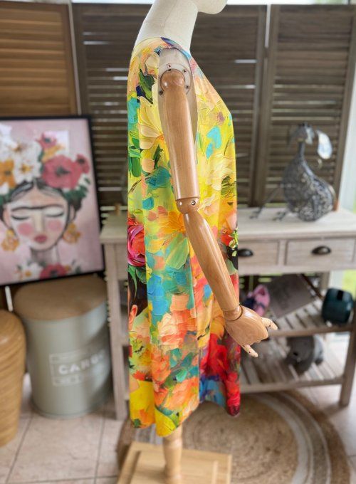 Robe débardeur courte ou tunique longue Frida Kahlo du 38 au 48