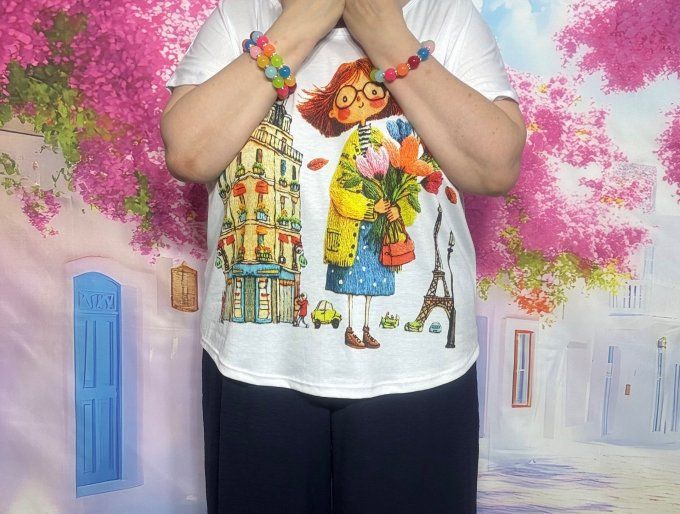 Bracelet ARTISANAL N°3 extensible perles multicolores apprêts strass dorés TOUTES TAILLES 