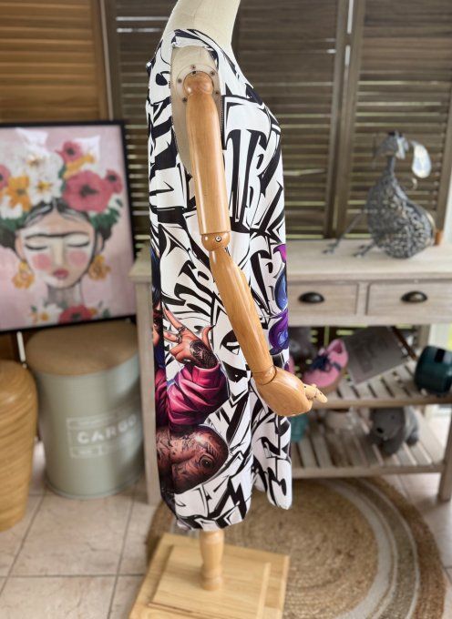 Robe débardeur courte ou tunique longue Gothic Tatto Girl du 38 au 48 