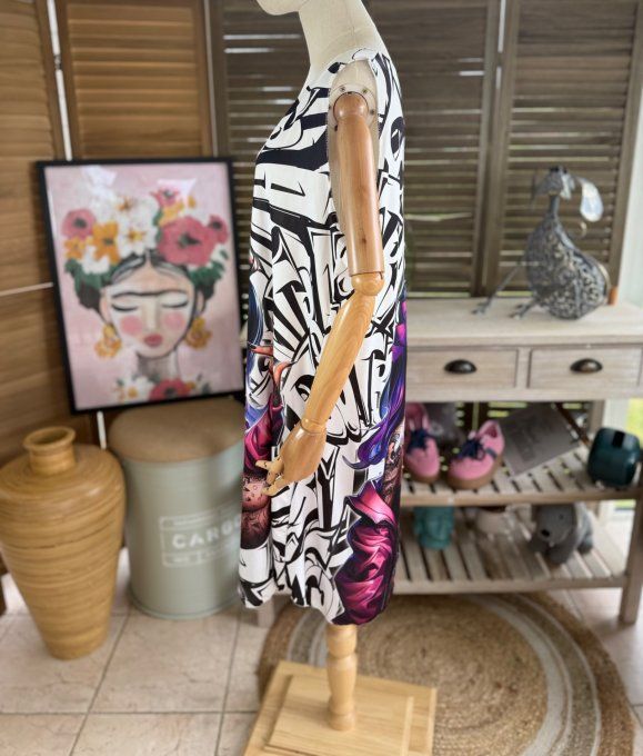 Robe débardeur courte ou tunique longue Gothic Tatto Girl du 38 au 48 