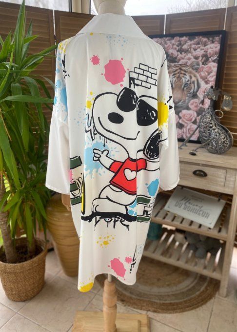 Chemise longue ample animal Mexican Skulls Calavera du 38 au 46/48 