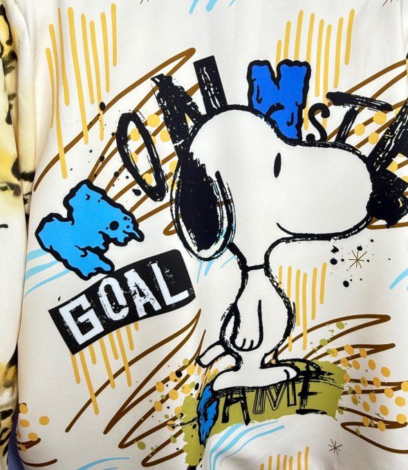 Veste blazer crème TOUTE DOUBLÉE Love Snoopy du 42 au 54 et même + si portée ouverte 