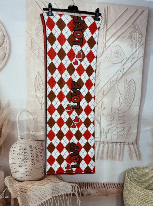 Grande écharpe sans laine double épaisseur 2 faces Mon Chien Teckel douceur ++ 