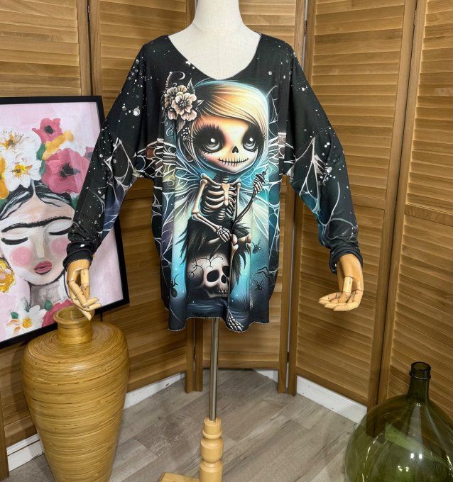Top manches longues Skeleton Little Butterfly Girl du 40 au 52 
