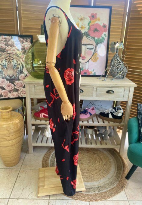 Combinaison salopette The King Skull & Red Roses du 38 au 52 