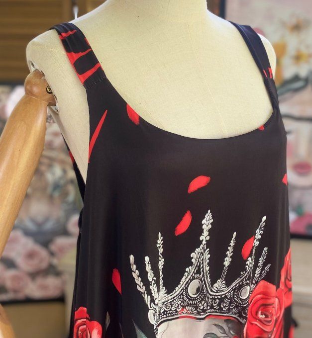 Combinaison salopette The King Skull & Red Roses du 38 au 52 