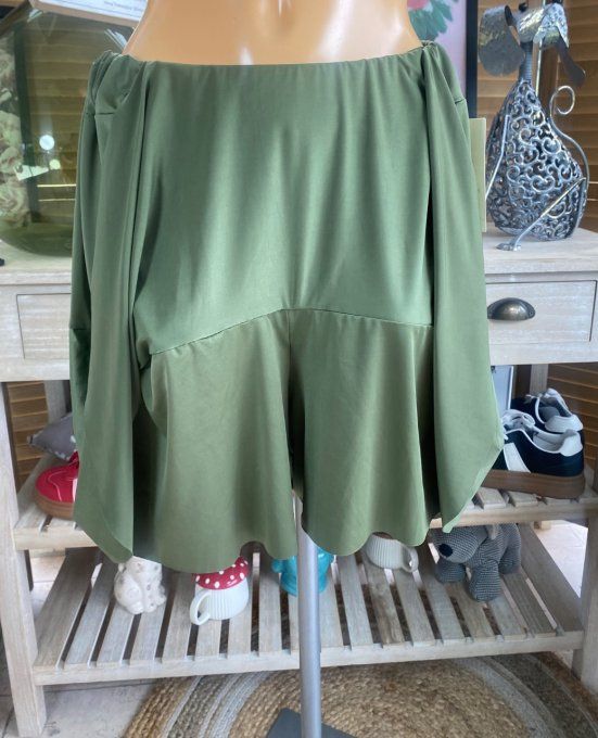 Jupe -short ample kaki stretch ++++ du 38 au 54 