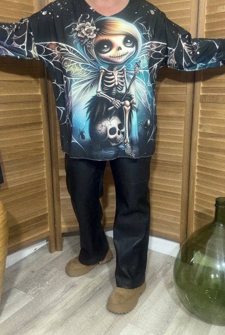 Top manches longues Skeleton Little Butterfly Girl du 40 au 52 