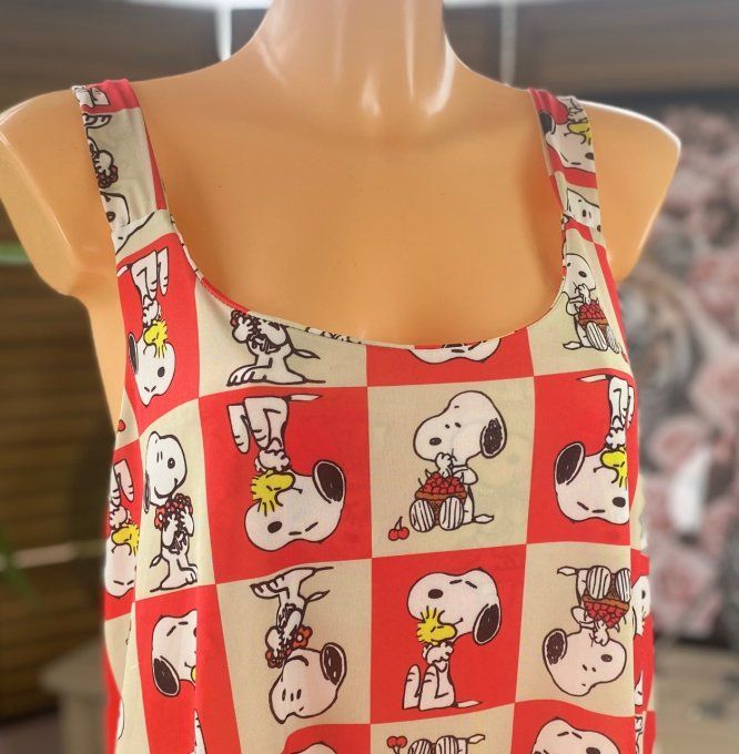 Combinaison salopette rouge et beige Portraits de Snoopy du 38 au 52