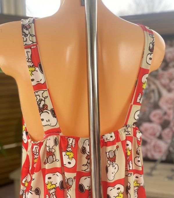 Combinaison salopette rouge et beige Portraits de Snoopy du 38 au 52