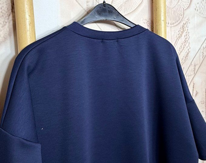 Sweat ample marine manches 3/4 Mickey Mouse relief du 38 au 48/50