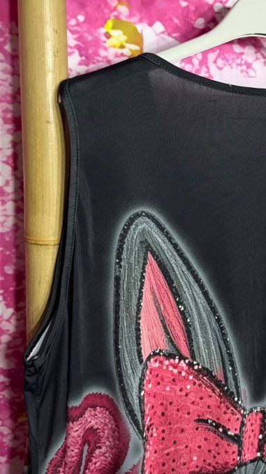 Robe trapèze débardeur lycra noir Lola Bunny Pretty Rabbit Warner Bros du 38 au 48/50 
