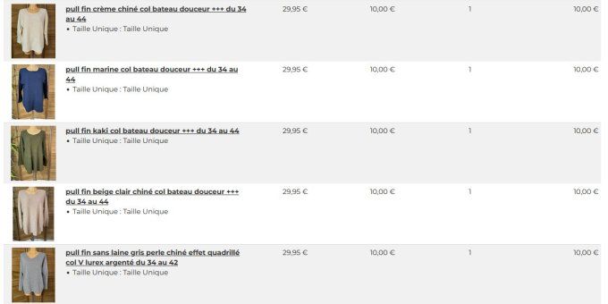 Lot réservé pour Stéphanie !!!  (20 articles)