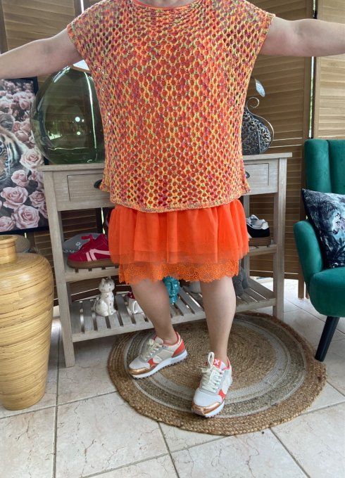 Robe trapèze midi ou Tunique longue côtelée Zèbre chic lurex doré or du 42 au 52 